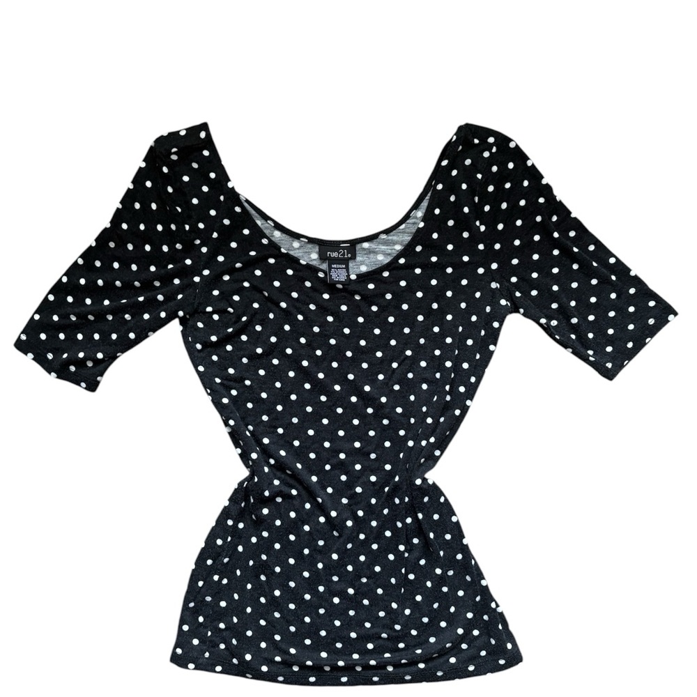 Black Polka Dot Top
